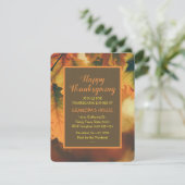 Benutzerdefiniertes Herbstessen lässt Erntedank es Einladung (Stehend Vorderseite)