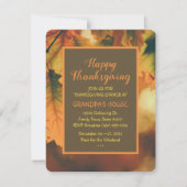 Benutzerdefiniertes Herbstessen lässt Erntedank es Einladung (Vorderseite)