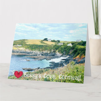 Benutzerdefiniertes Herz Bessys Cove Penzance Corn Karte