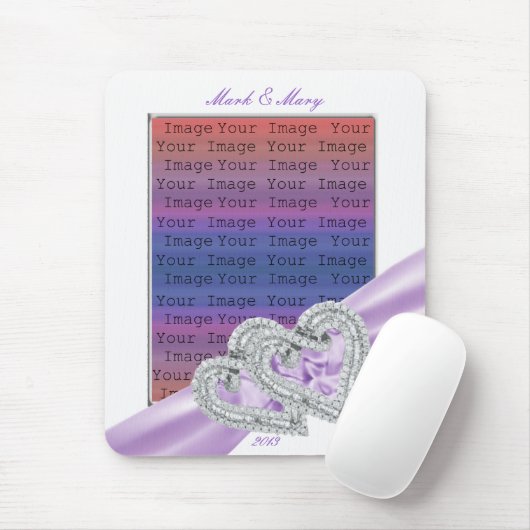 Benutzerdefiniertes Herz-Lavendel-Multifunktionsle Mousepad (Mit Mouse)