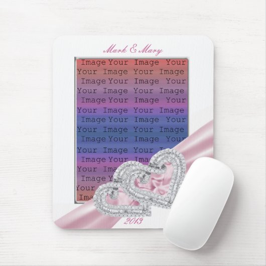 Benutzerdefiniertes Herz Patel rosa Multifunktions Mousepad (Mit Mouse)