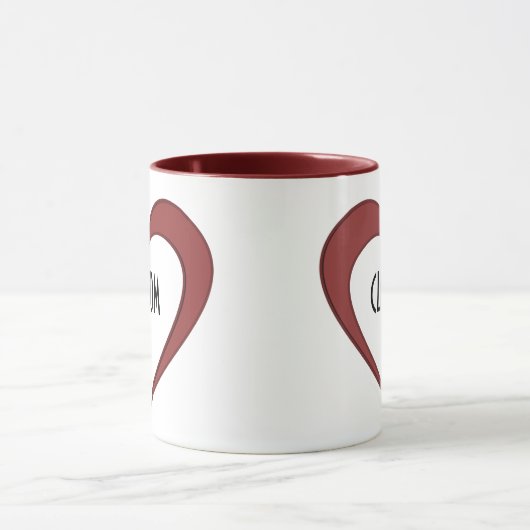 Benutzerdefiniertes Herz Tasse (Zentrum)