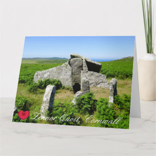 Benutzerdefiniertes Herz Zennor Quoit Megalith Fot Karte