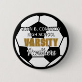 Benutzerdefiniertes High School Varsity Fußballtea Button (Vorderseite)