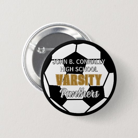Benutzerdefiniertes High School Varsity Fußballtea Button (Vorne & Hinten)