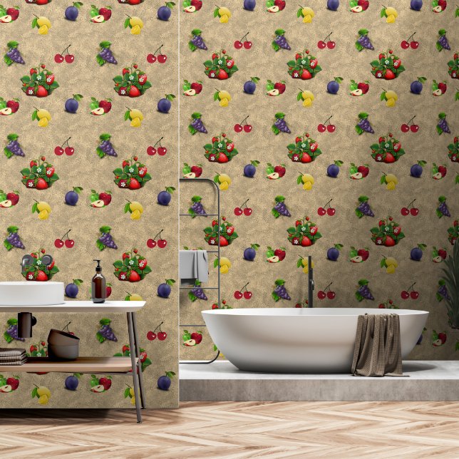 Benutzerdefiniertes Hintergrundbild 2' x 4', NullV Tapete (Badezimmer)