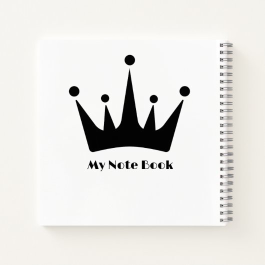 Benutzerdefiniertes Hintergrundbuch Text Schwarze Notizblock (Rückseite)