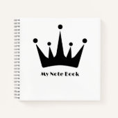 Benutzerdefiniertes Hintergrundbuch Text Schwarze Notizblock (Vorderseite)