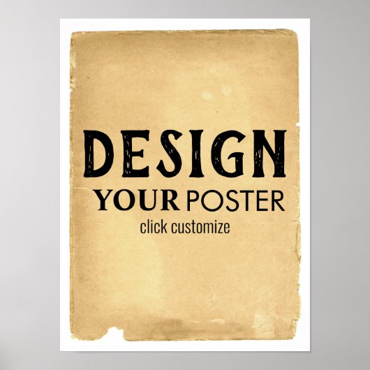 Benutzerdefiniertes Hintergrundpapier für antikes Poster (Vorne)