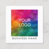 Benutzerdefiniertes Hinzufügen des Logos für Ihr U Quadratische Visitenkarte (Vorderseite)