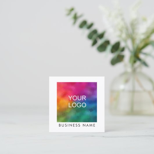 Benutzerdefiniertes Hinzufügen des Logos für Ihr U Quadratische Visitenkarte (Stehend Vorderseite)