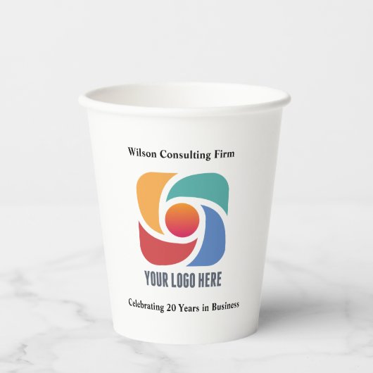 Benutzerdefiniertes Hinzufügen des Marketings für Pappbecher (Vorderseite)