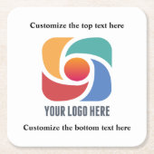 Benutzerdefiniertes Hinzufügen des Marketings für Rechteckiger Pappuntersetzer (Vorderseite)