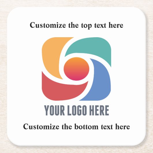 Benutzerdefiniertes Hinzufügen des Marketings für  Rechteckiger Pappuntersetzer (Vorderseite)