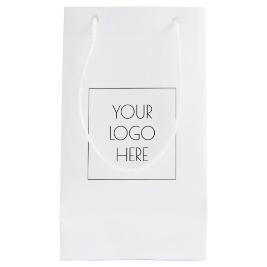 Benutzerdefiniertes Hinzufügen eines Firmenlogos Kleine Geschenktüte (Vorderseite)