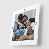 Benutzerdefiniertes Hinzufügen eines Fotos Quadratische Wanduhr (Winkel)