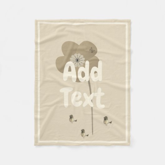Benutzerdefiniertes Hinzufügen eines Hübschen Gart Fleecedecke (Vorderseite)