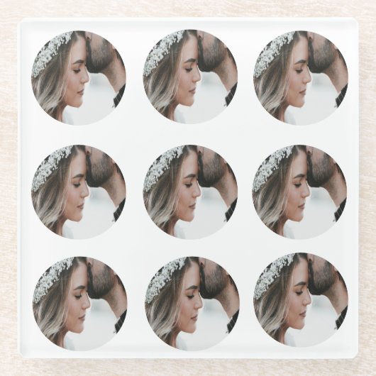 benutzerdefiniertes Hinzufügen eines kreisförmigen Glasuntersetzer (Vorderseite)