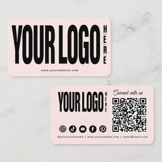 Benutzerdefiniertes Hinzufügen eines Logos Verbind Visitenkarte (Vorne/Hinten)