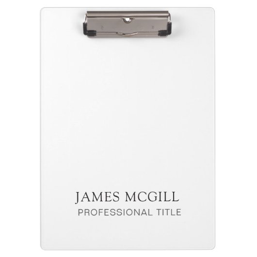 Benutzerdefiniertes Hinzufügen eines Minimalistisc Klemmbrett (Vorderseite)