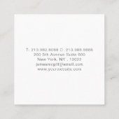 Benutzerdefiniertes Hinzufügen eines Minimalistisc Quadratische Visitenkarte (Rückseite)