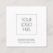 Benutzerdefiniertes Hinzufügen eines Minimalistisc Quadratische Visitenkarte (Vorderseite)