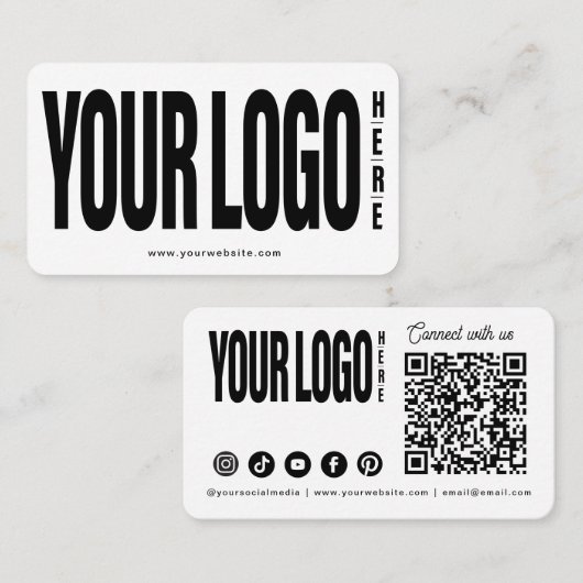 Benutzerdefiniertes Hinzufügen Ihres Logos Moderne Visitenkarte (Vorne/Hinten)