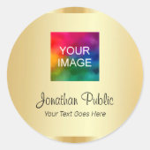 Benutzerdefiniertes Hinzufügen von Text Foto- oder Runder Aufkleber (Vorderseite)