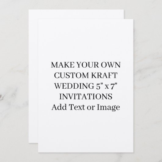 Benutzerdefiniertes Hinzufügen von Text oder Image Einladung (Vorne/Hinten)