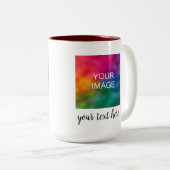Benutzerdefiniertes Hochladen des eigenen Foto-Fir Zweifarbige Tasse (VorderseiteRechts)