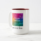 Benutzerdefiniertes Hochladen des eigenen Foto-Fir Zweifarbige Tasse (Vorderseite Links)