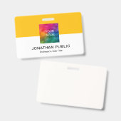 Benutzerdefiniertes Hochladen des Firmenlogos oder Ausweis (Vorder- & Rückseite)