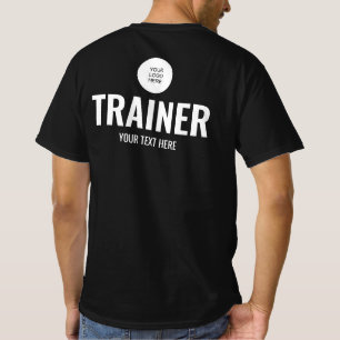 Benutzerdefiniertes Hochladen Logo Herren Trainer T-Shirt