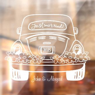 Benutzerdefiniertes Hochzeitfenster Fensteraufkleber