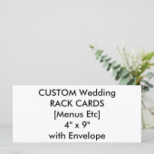 Benutzerdefiniertes Hochzeitmenü und Programmkarte (Stehend Vorderseite)