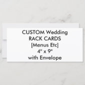 Benutzerdefiniertes Hochzeitmenü und Programmkarte (Vorderseite)