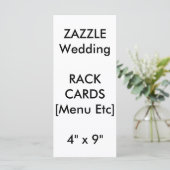 Benutzerdefiniertes Hochzeitmenü und Programmkarte Menükarte (Stehend Vorderseite)