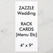 Benutzerdefiniertes Hochzeitmenü und Programmkarte Menükarte (Vorderseite)