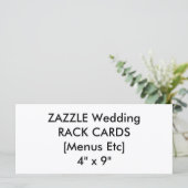 Benutzerdefiniertes Hochzeitmenü und Programmkarte Menükarte (Stehend Vorderseite)