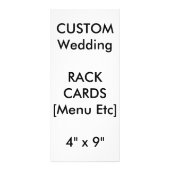 Benutzerdefiniertes Hochzeitmenü und Programmkarte Werbekarte (Vorne)