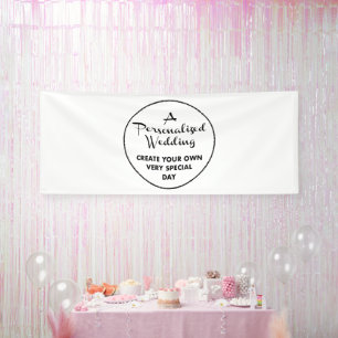 Benutzerdefiniertes Hochzeits-Willkommensschild 4' Banner