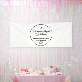 Benutzerdefiniertes Hochzeits-Willkommensschild 4' Banner