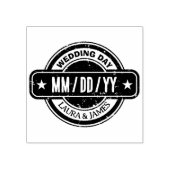 Benutzerdefiniertes Hochzeitsdatum mit distressed- Gummistempel (Prägung)