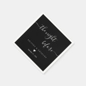 Benutzerdefiniertes Hochzeitsessen am Abend vor de Serviette (Ecke)