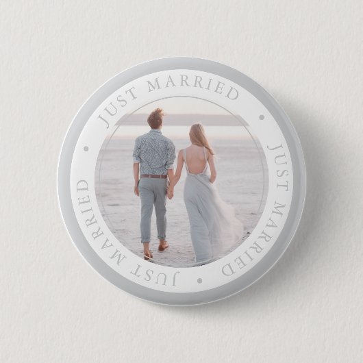 Benutzerdefiniertes Hochzeitsfoto einfach Button (Vorderseite)