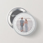 Benutzerdefiniertes Hochzeitsfoto einfach Button (Vorne & Hinten)