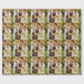 Benutzerdefiniertes Hochzeitsfoto Geschenkpapier (Flach)