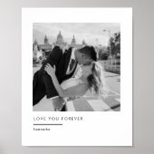 Benutzerdefiniertes Hochzeitsfoto – Liebe dich für Poster (Vorne)