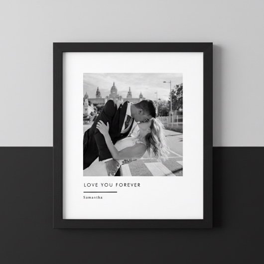 Benutzerdefiniertes Hochzeitsfoto – Liebe dich für Poster