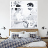 Benutzerdefiniertes Hochzeitsfoto "LIEBE" Leinwanddruck (Insitu (Schlafzimmer))